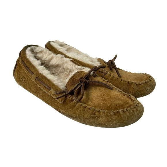 UGG Other - UGG Dakota Slip On Shearling Moccasin Chestnut Slippers Unisex Big Kids Size 3
